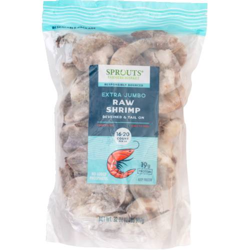 Sprouts 16/20 Count Previously Frozen EZ Peel Raw Shrimp