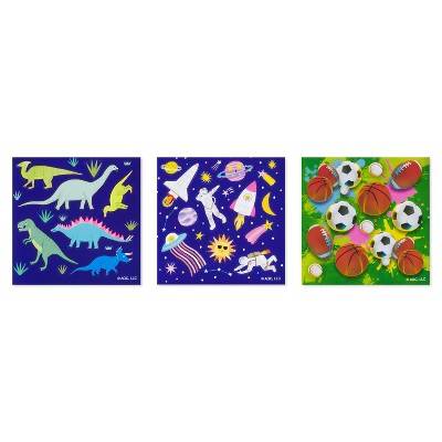 Carlton Cards Mini Sticker Pad Dinosaur Stickers, 3in*3in (156 ct)