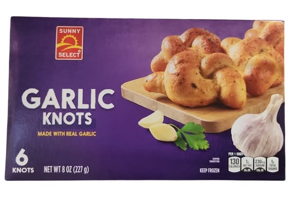 Sunny Select Garlic Bread Knots Made With Real Garlic (8 oz, 6 ct)