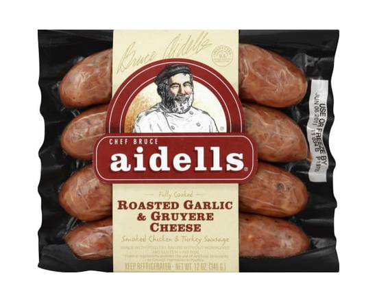 Aidells · Roasted Garlic & Gruyere Sausages (12 oz)
