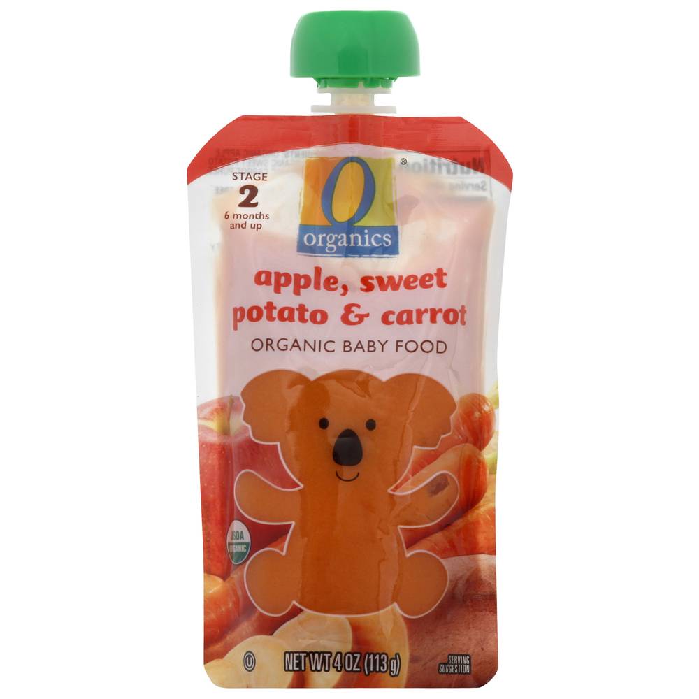 O Organics Organic Apple Sweet Potato & Carrot Baby Food Stage 2 (4 oz)