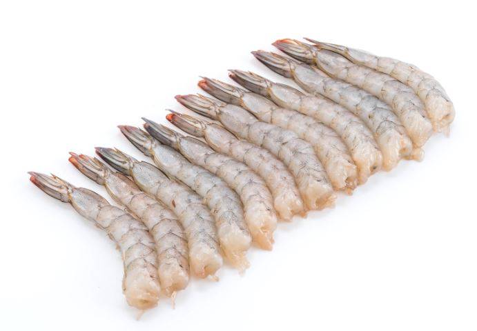 Frozen White Vannamei Shrimp - 31/40, Headless, shell-on - 4 lb blocks (6 Units per Case)