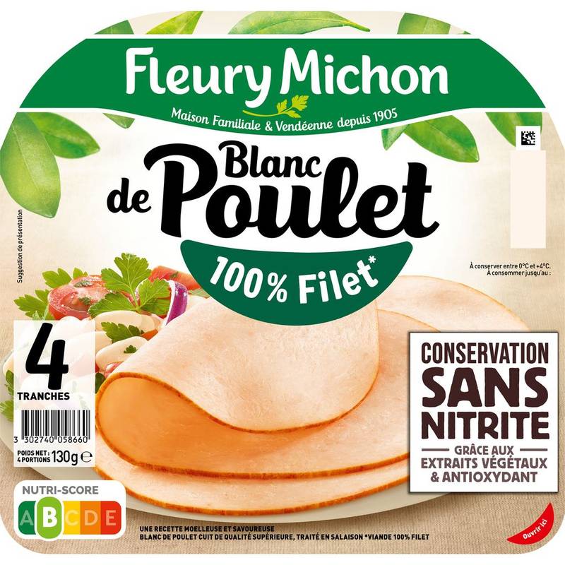 Fleury Michon - Blanc de poulet sans nitrite (4)