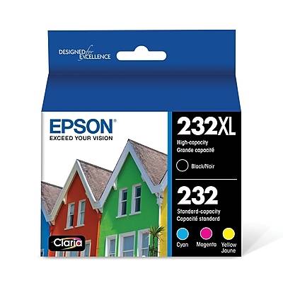 Epson Black High Yield and Cyan/Magenta/Yellow Standard Yield Ink Cartridge (multi color) (4 ct)