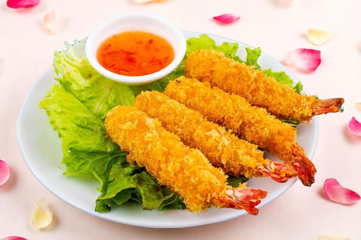 🍤🍤 Tempura Crevettes avec sauce Aigre-Douce