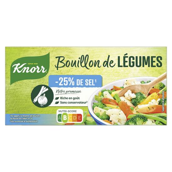 Knorr - Bouillon cube légumes réduit en sel