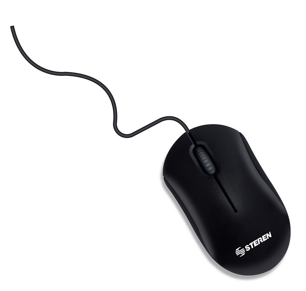Steren · Mouse básico conector usb negro (230 g)