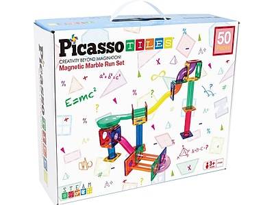 PicassoTiles Marble Run Building Blocks, 50/Pack (PTG50)
