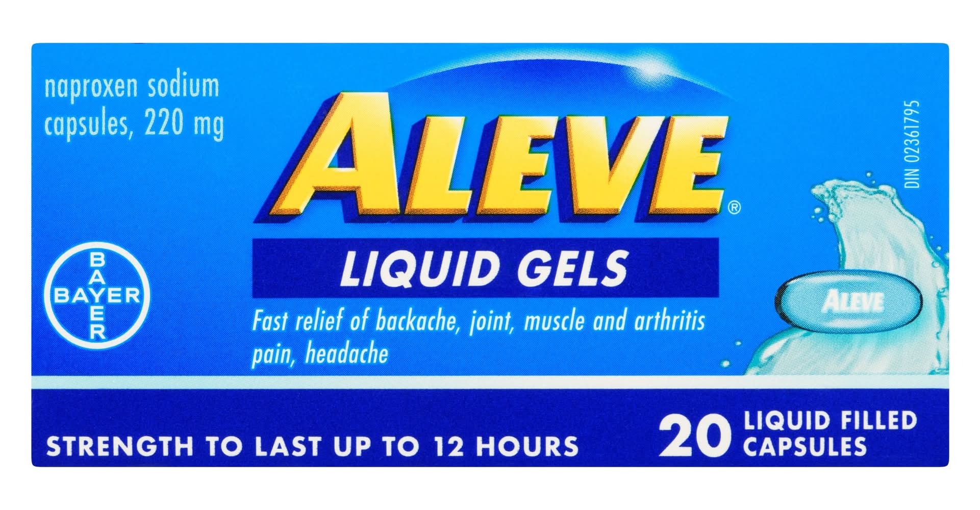 Aleve Naproxen Sodium Liquid Gels 220 mg (20 ct)