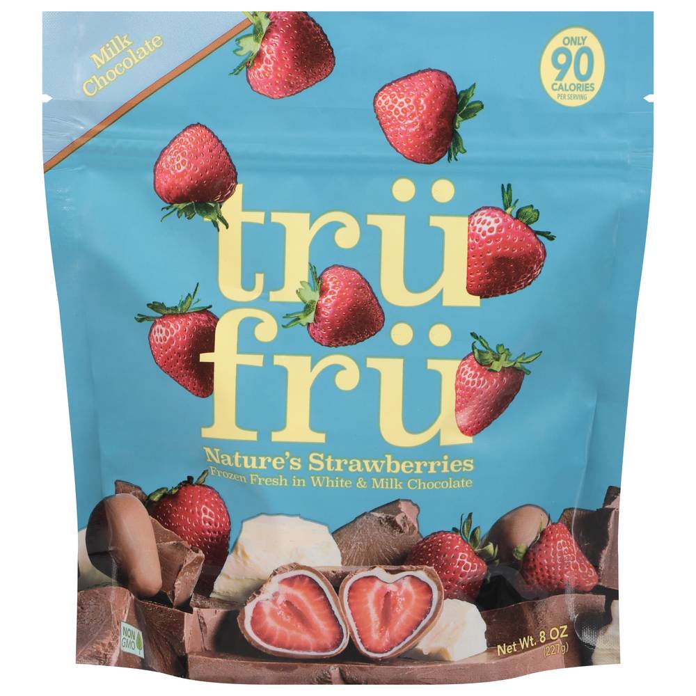 Tru Fru Strawberries in Milk & White Chocolate (8 oz)