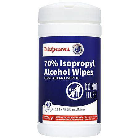 Walgreens 70% Isopropyl Alcohol Wipes (40 ct)