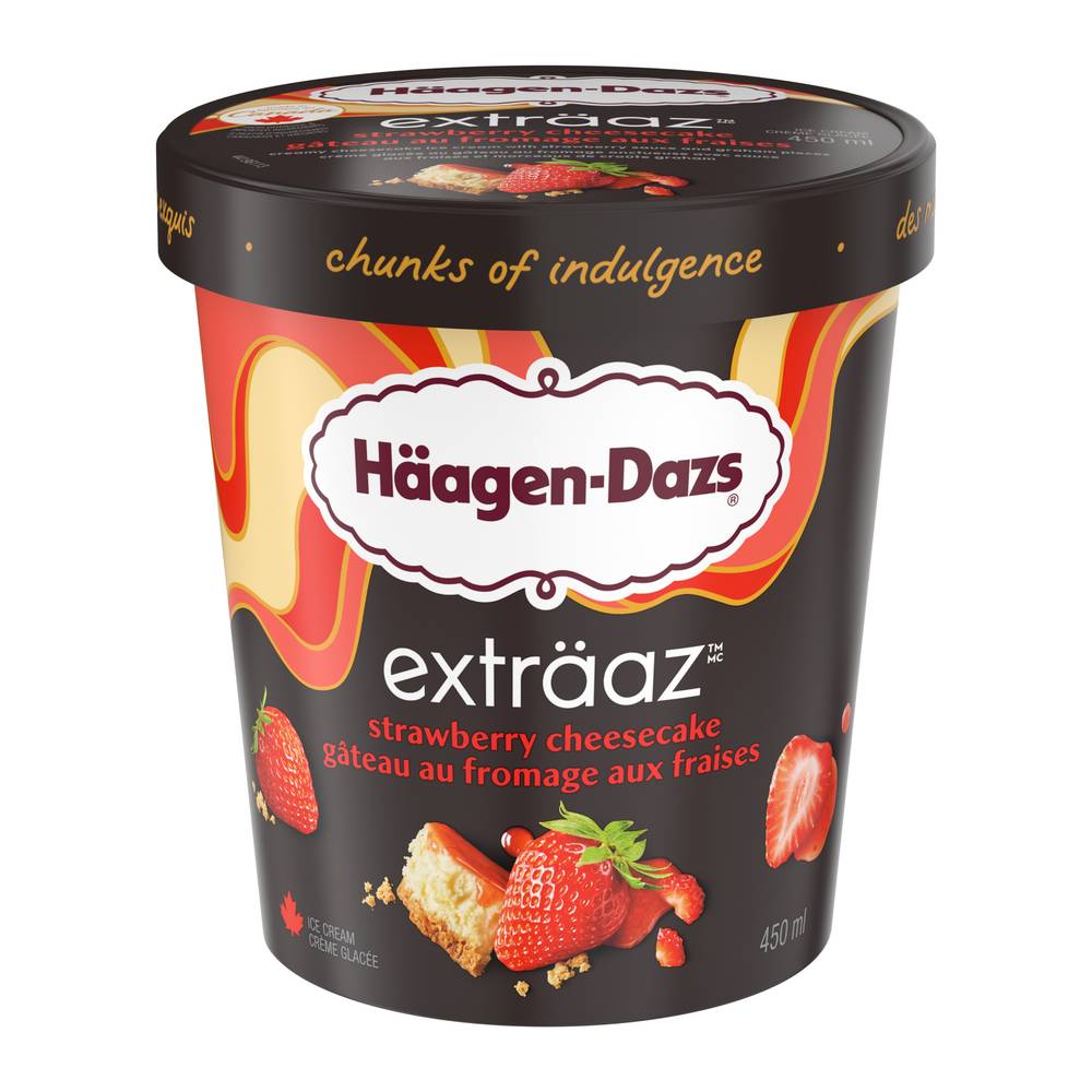 Häagen-Dazs Extraaz Ice Cream, Strawberry Cheesecake (450 ml)