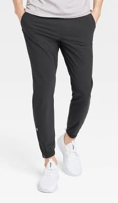 All In Motion Lightweight Tricot Jogger Pants, XXL, Black