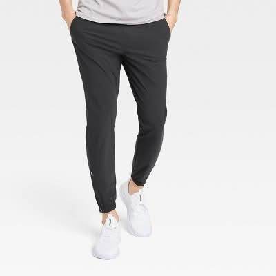 All In Motion Lightweight Tricot Jogger Pants, XXL, Black
