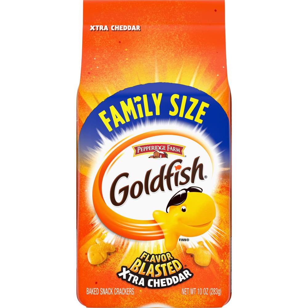 Goldfish Pepperidge Farm Family Size Flavor Blasted Xtra Cheddar Baked Snack Crackers