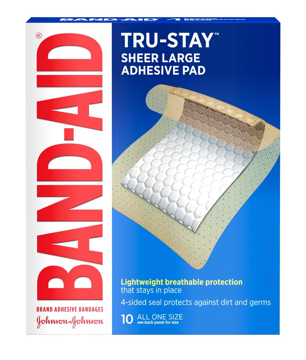 Band-Aid Tru-Stay Sheer Large Adhesive Pad (1.6 oz)