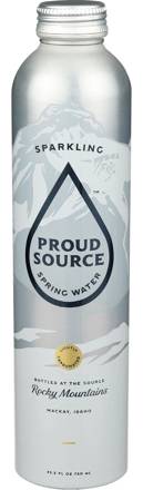 Proud Source Sparkling Natural Spring Water 12 Pack 25.3oz Bottles