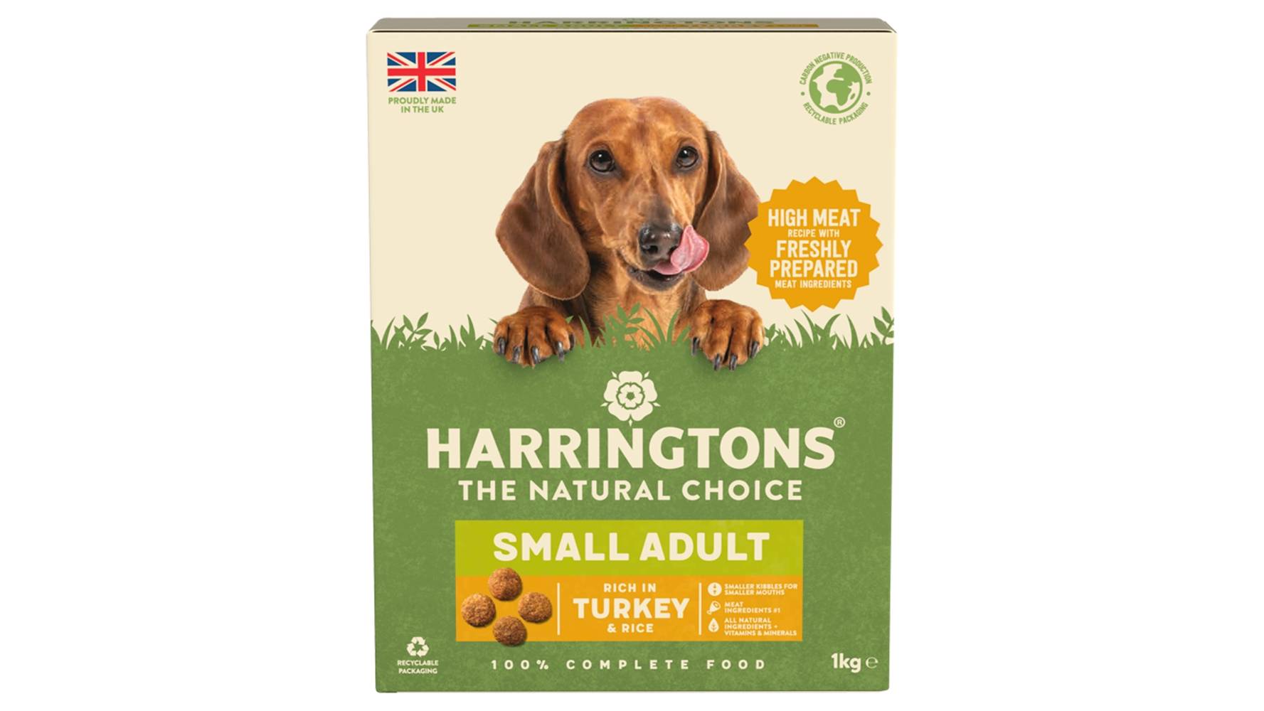 Harringtons Rich in Turkey & Rice Small Adult Dog Food (1kg)