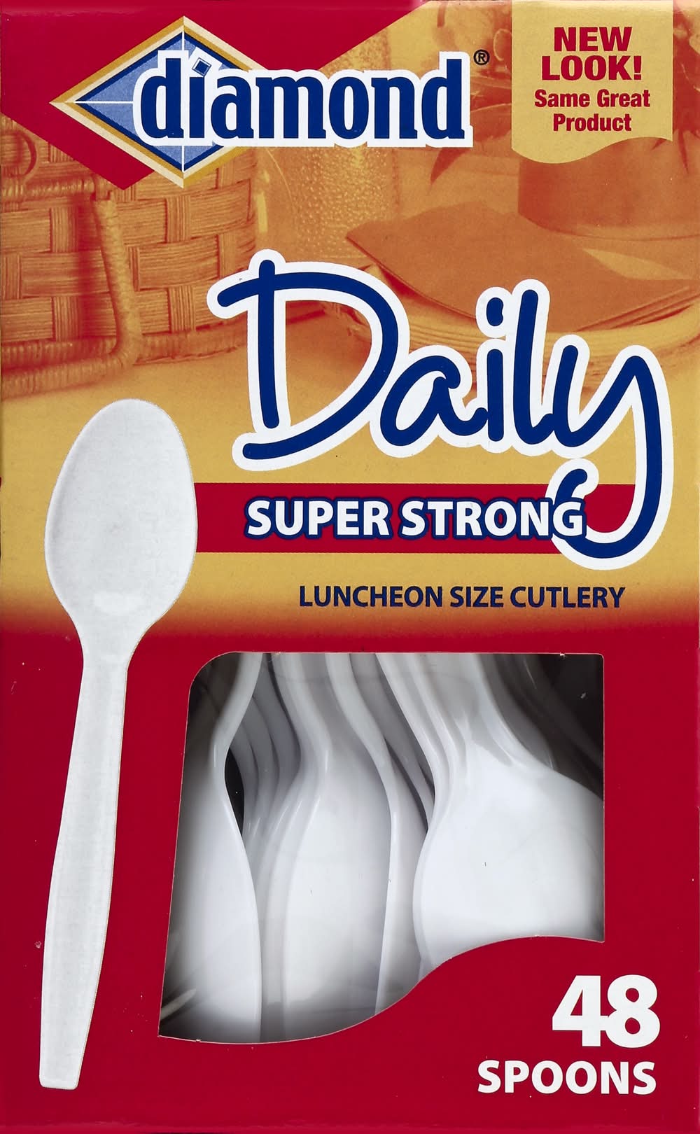 Diamond Daily Super Strong Luncheon Size Spoons (6.8 oz, 48 ct)