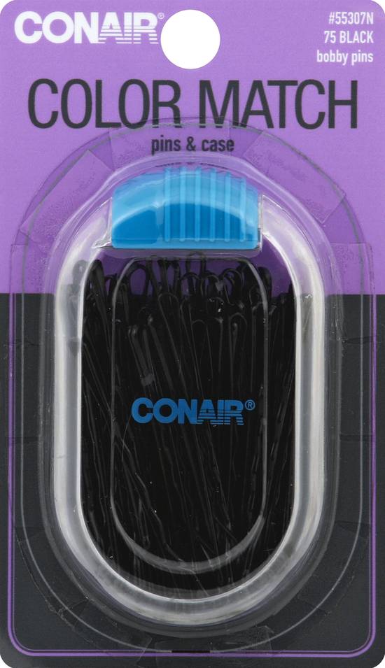 Conair Color Match Black Bobby Pins