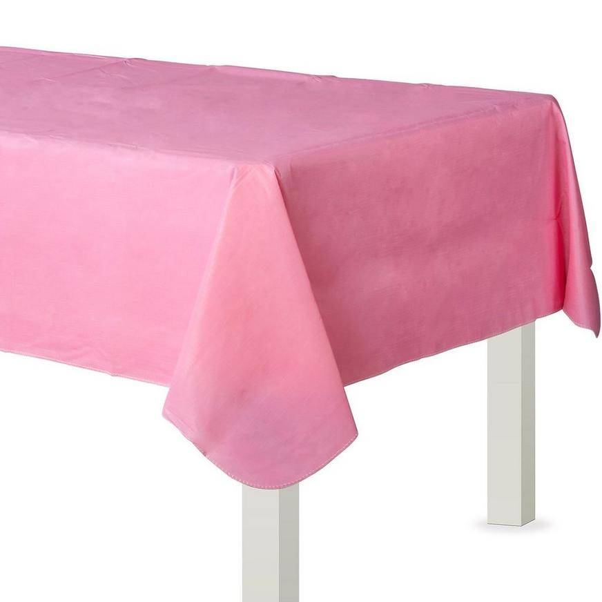 Amscan Flannel Backed Vinyl Tablecloth ( 54in x 108in/pink)