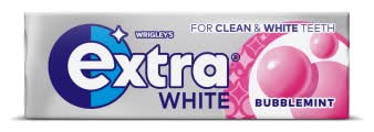 Wrigley's Bubblemint, Extra White Chewing Gum (10 pack)