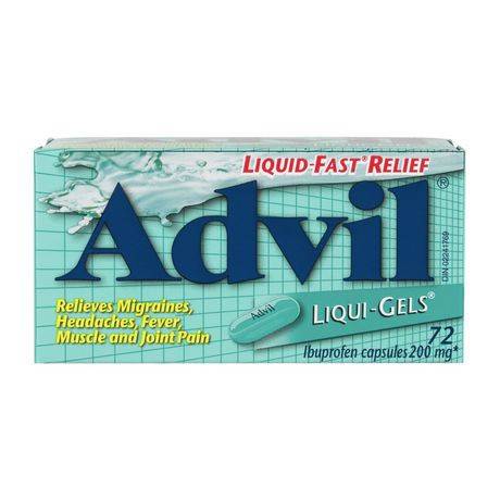 Advil Ibuprofen 200 mg Liqui-Gels (72 ct)