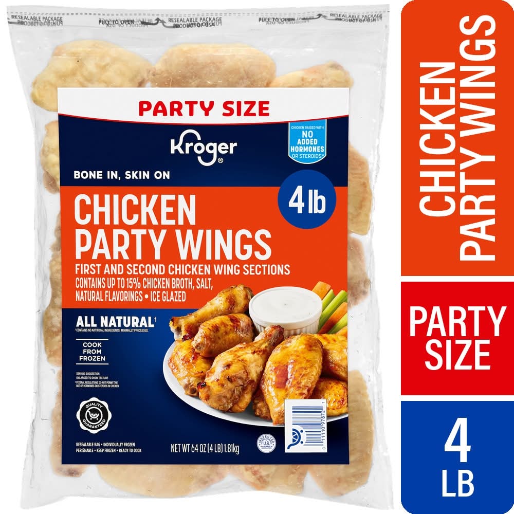Kroger® Raw Frozen Bone In Skin On Chicken Wings Party Size