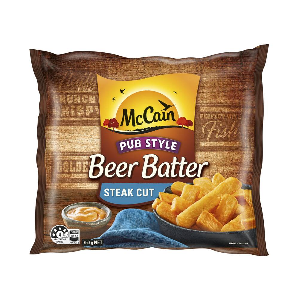Mccain Pub Style Beer Batter Steak Cut Chips