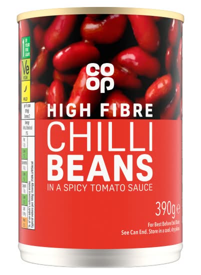 Co-op Red Kidney Beans in a Chilli & Tomato Sauce (390g)