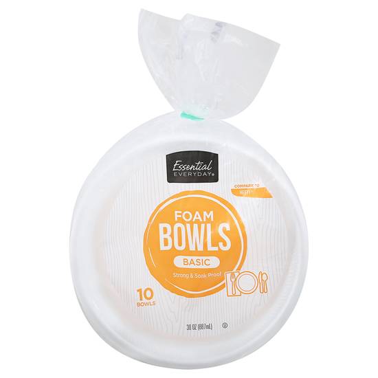 Essential Everyday Casual Foam Bowls (10 ct)