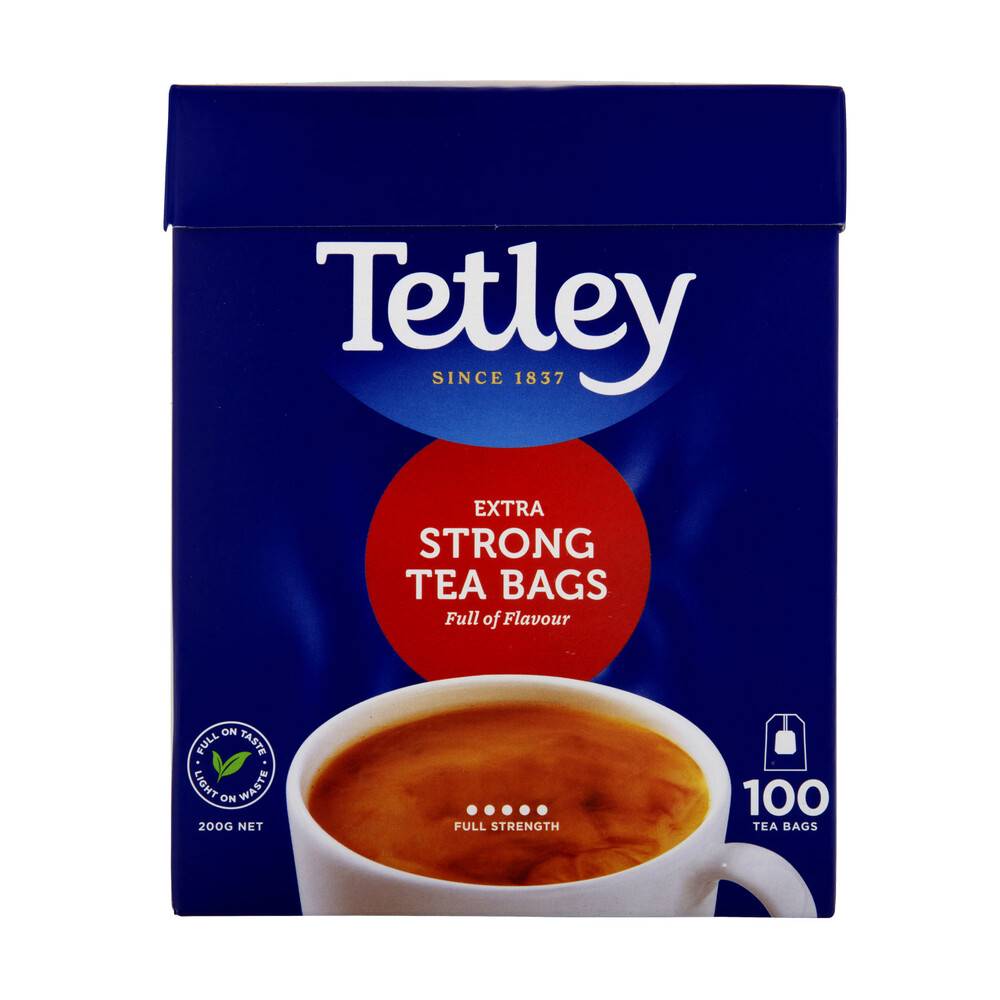 Tetley Extra Strong Black Tea Bags 100 pack 220g