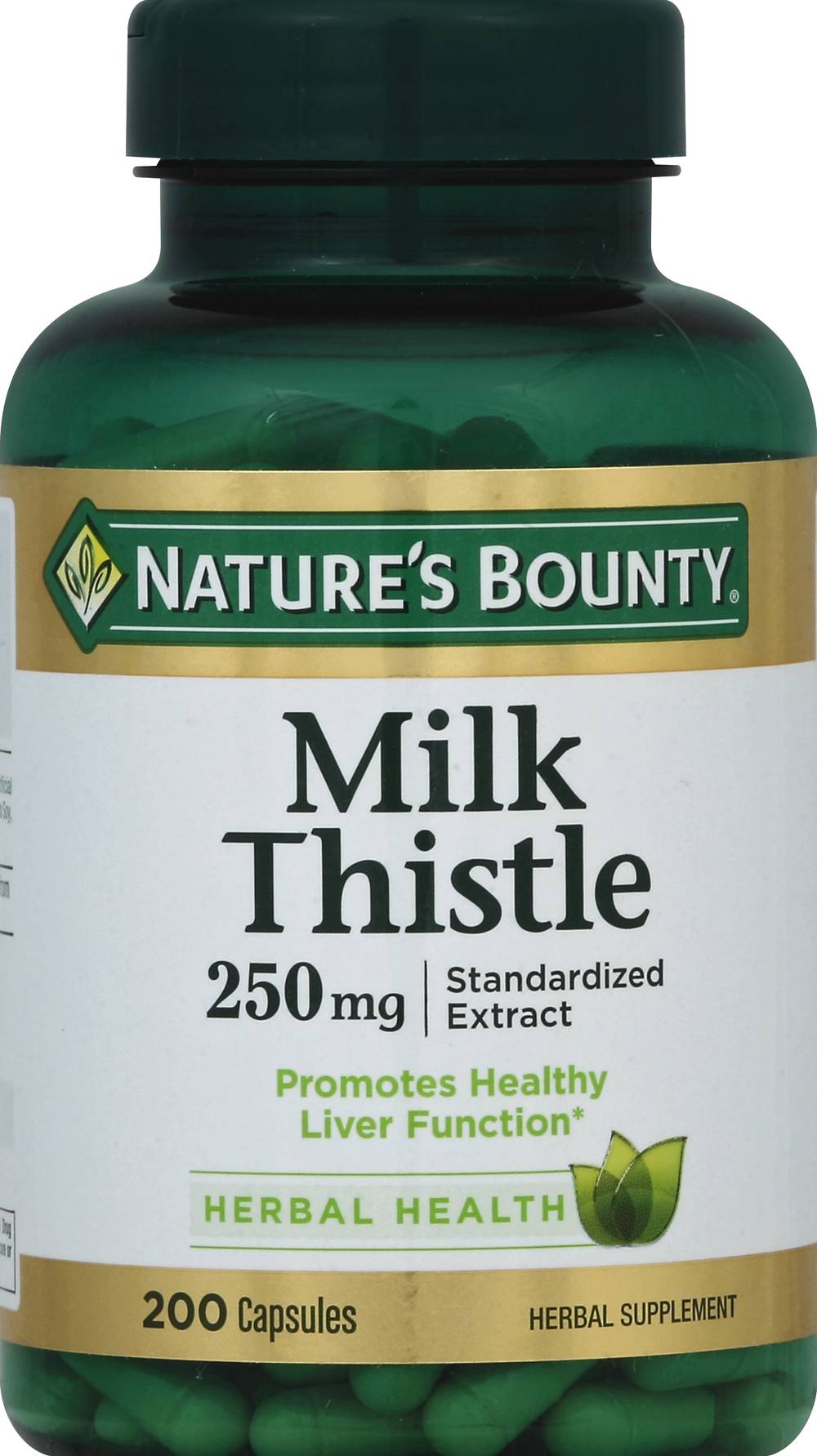 Nature's Bounty Milk Thistle 250 mg Supplement (200 ct)