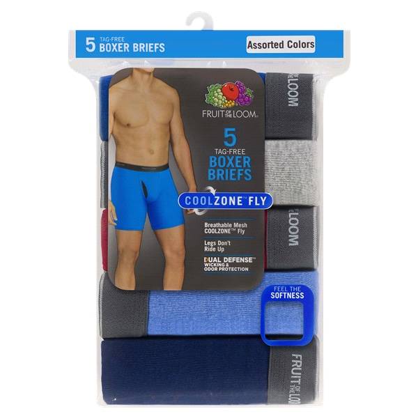FOL 5PK EVERSOFT COOLZONE BOXER BRIEF 5BL7CTG AST M