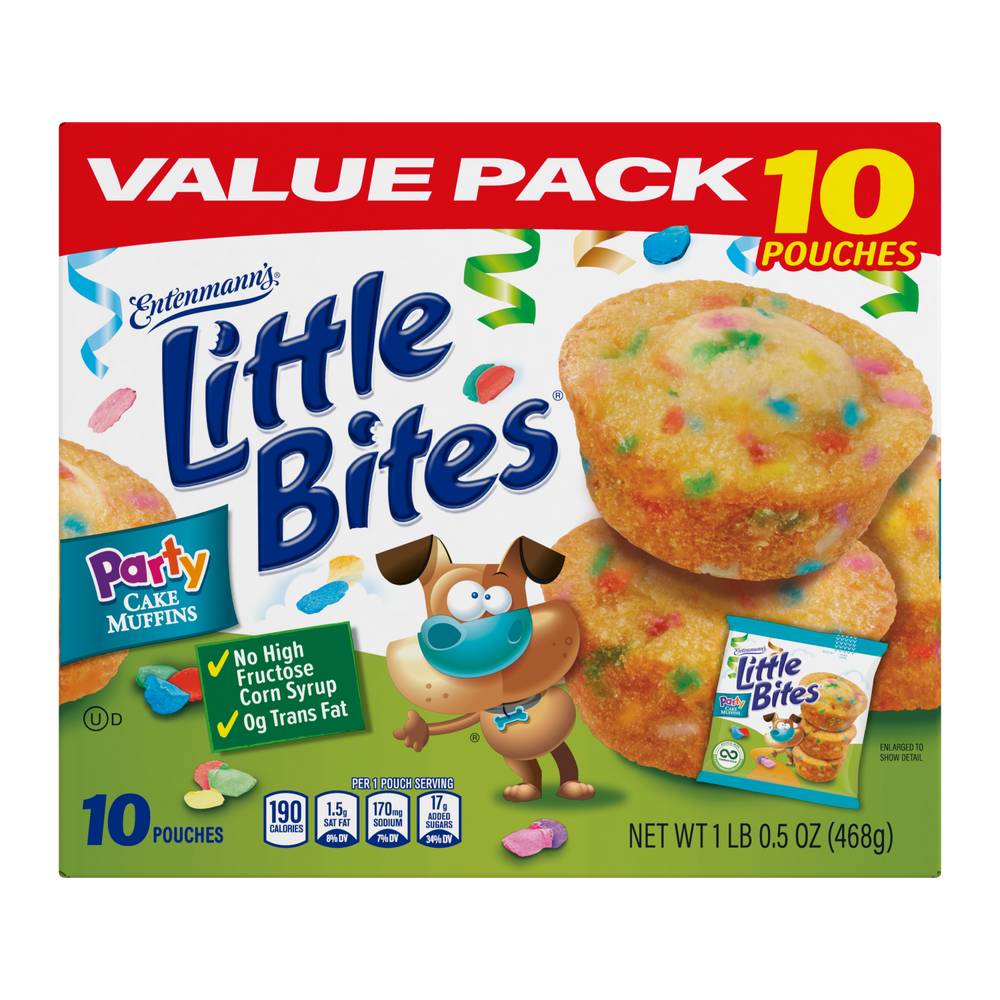 Entenmann's Little Bites Party Cake Muffins Value pack (10 x 1.66 oz)