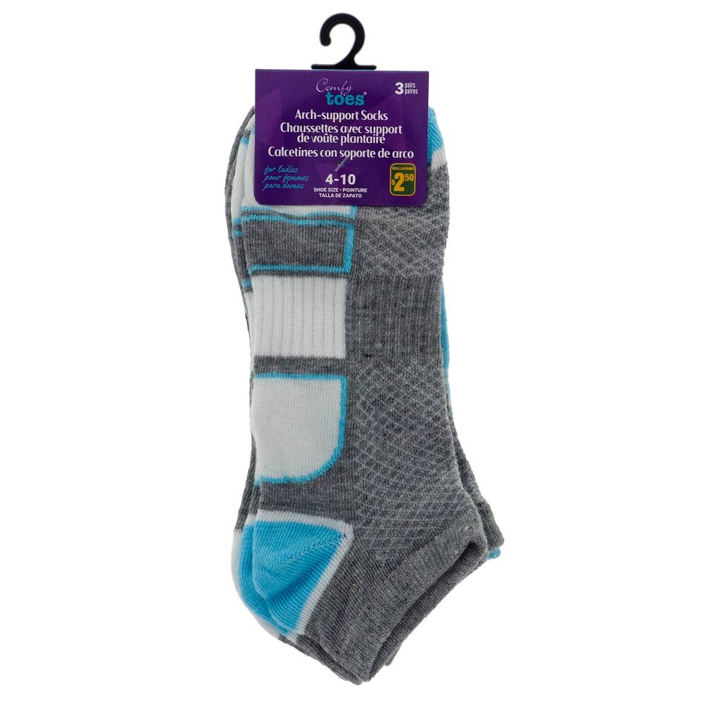 Comfy Toes Arch Support Socks (3ct) (female/4-10)