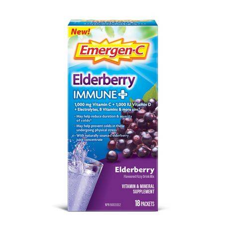 Emergen-C Immune Plus Elderberry Packets (18 units)