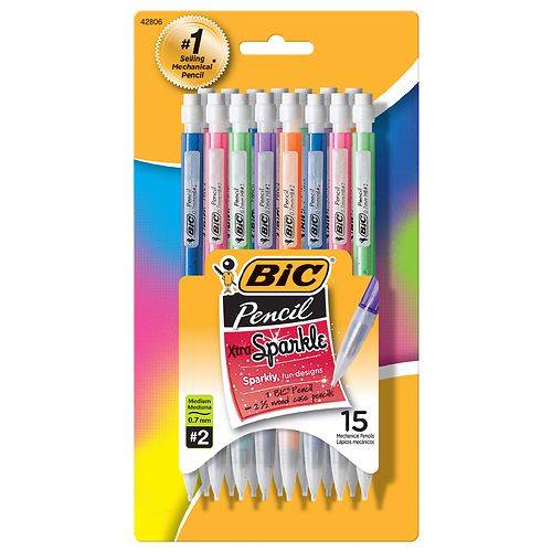 BIC Xtra-Sparkle Mechanical Pencil Medium Point (0.7mm) - 15.0 Count