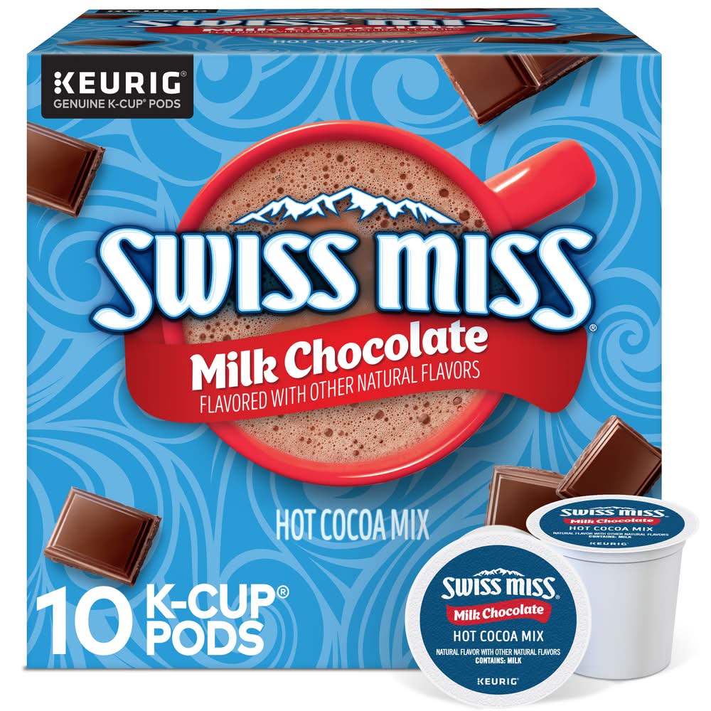 Swiss Miss Hot Cocoa Mix K-Cup Pods, Milk Chocolate (6.5 oz, 10 ct)