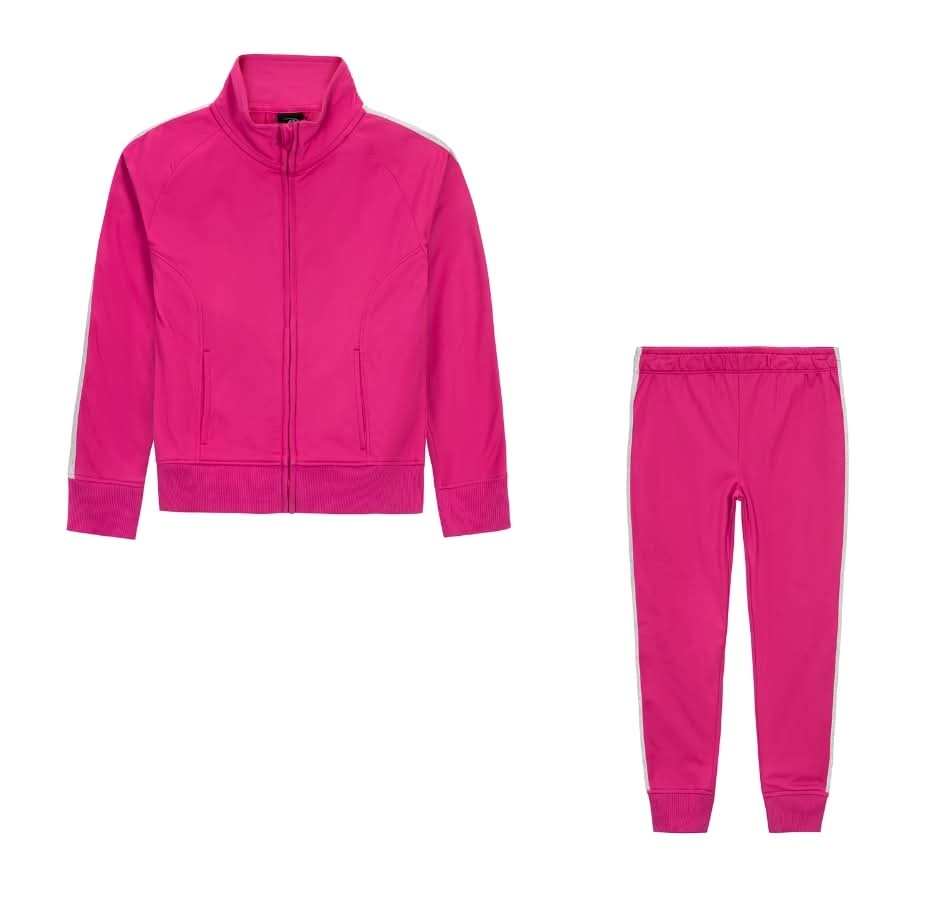 Pro Player Little Girl TRICOT LUREX stripe   Jogger   SET Fushia    4 6x