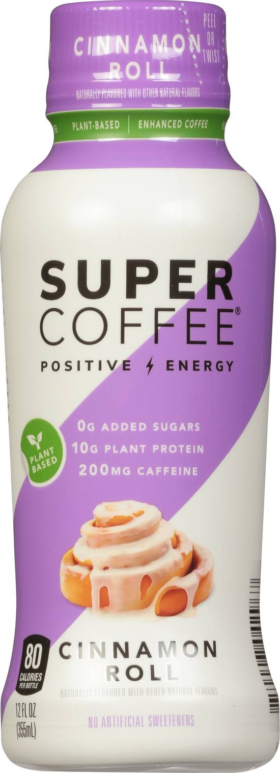 Super Coffee Cinnamon Roll Enhanced Coffee Drink (12oz bottle)