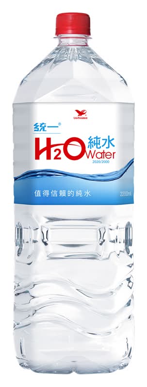 統一H2O純水PET2200ml <2200ml毫升 x 1 x 8BOTTLE瓶>