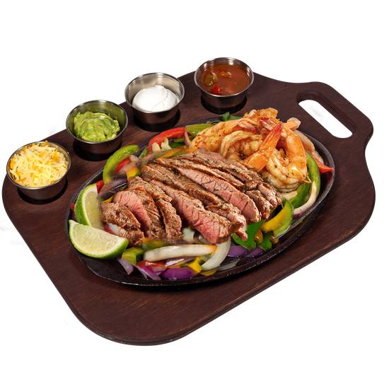 Fajitas - Steak & crevettes  / Fajitas - Steak & Jumbo Shrimp