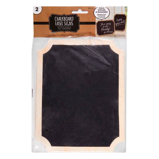 Amscan 7 X 9 Inch Easel Signs Chalkboard (2 ct)