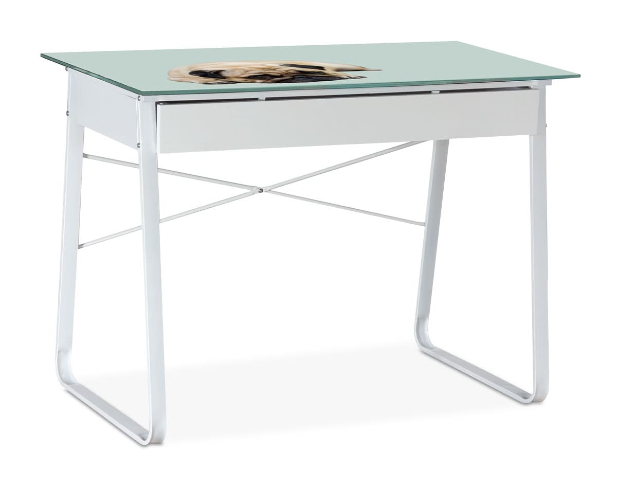 ESCRITORIO PERRO PUG BASE MT BN