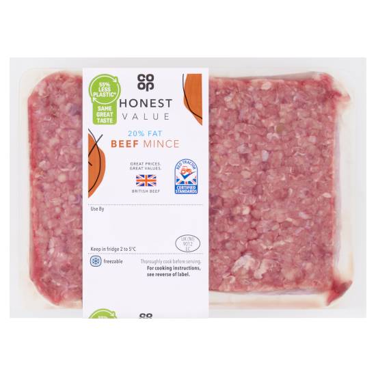 Co-Op Honest Value 20% Fat Beef Mince