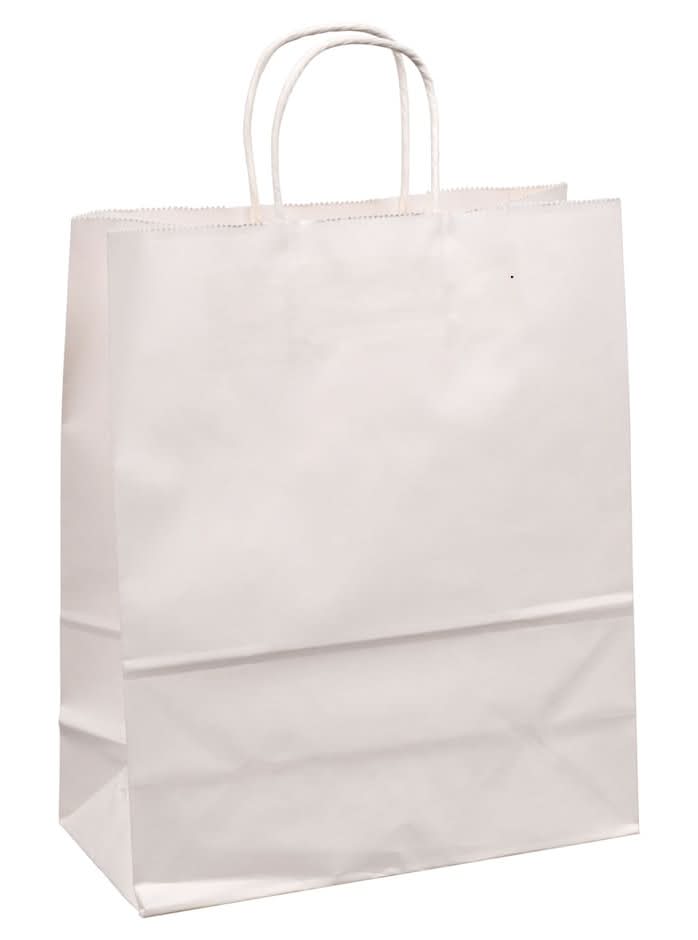 Voila Kraft Paper Gift Bags, L, White