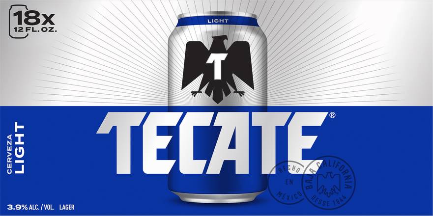 Tecate Light Pale Lager Beer (18 pack, 12 fl oz)
