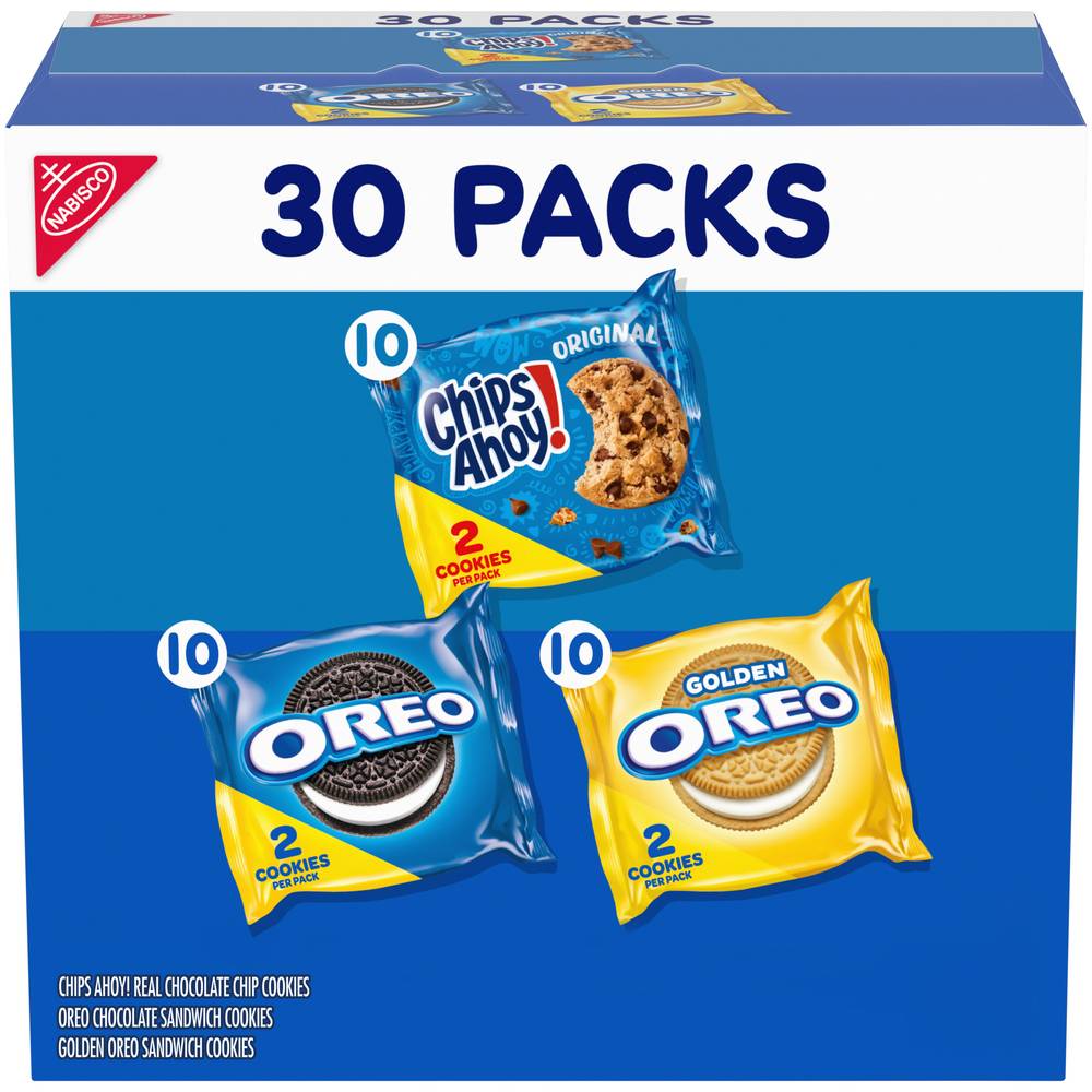 Nabisco Oreo Chips Ahoy! & Golden Oreo Variety Cookie pack (7.3 oz)