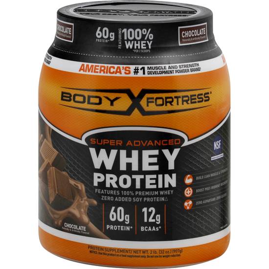Body Fortress Super Advanced Chocolate Whey Protein (32 oz)